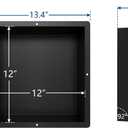 Neodrain Recessed Black Shower Niche, Insert Bathroom Storage Shelf, (Inner Size 12" X 12" X 4"), 304 Stainless Steel Wall Niche, Rimless Cubby Built-in wall Waterproof, 12X12In