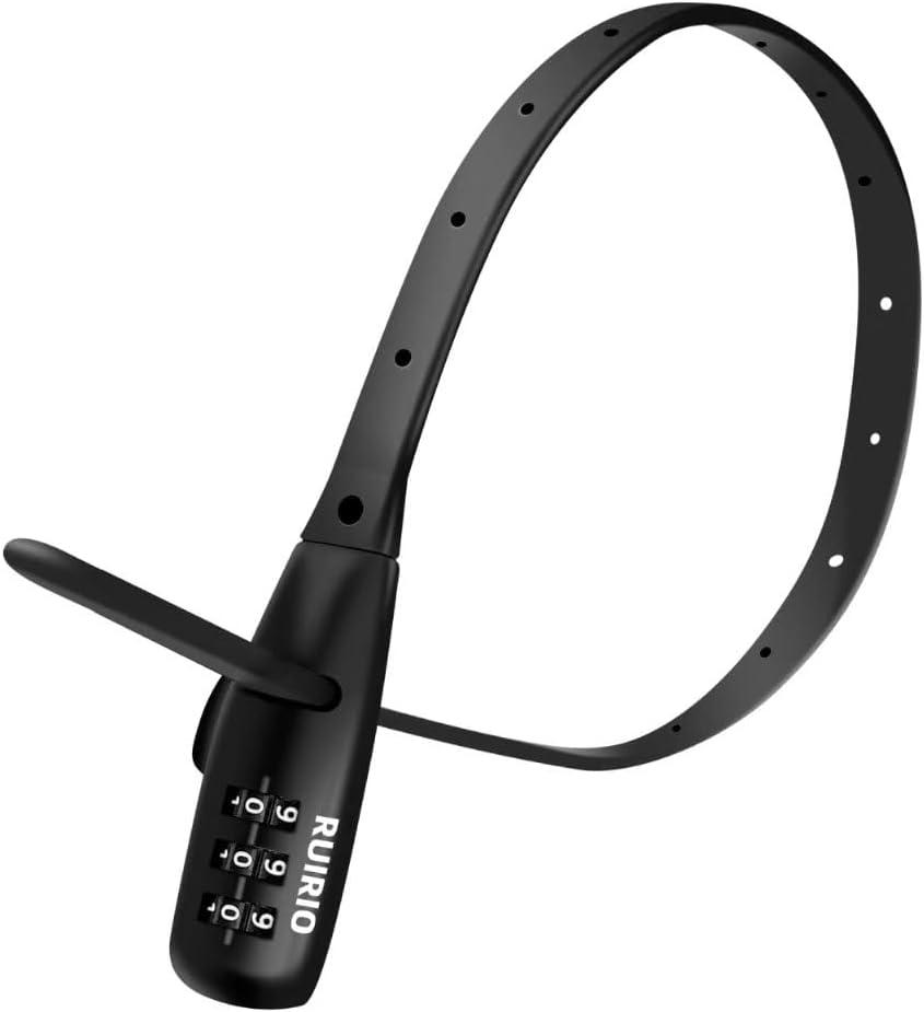 Zip Tie Lock Adjustable Cable Lock for Kids Bike, Helmet, Closet, Pantry, Fridge, Scooter, Cabinets, Drawers, Gates, Fences, Toolboxes, Bike Rack, 1 Pack (Black)