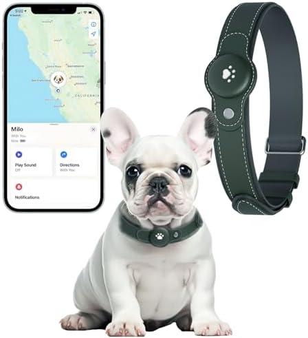 2-in-1 GPS Tracker for Dogs: Smart Pet Collar with Real-Time Tracking,No Monthly Fee/Subscription (iOS Only) Waterproof, Anti-Lost,365-Day Long Battery Life GPS Tracker Dog Collar(Tracker Included) S