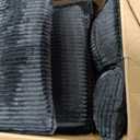 Vesgantti 109" U Shaped Cloud Sectional Sofa, Comfy Corduroy Upholstered Sectional Modular Sofas for Living Room, Modern Modular Couch with 2 Ottoman Deep Seat, Dark Grey