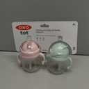 OXO Tot Transitions Straw Cup with Handles 6 oz.  Opal and Blossom  2 Pack