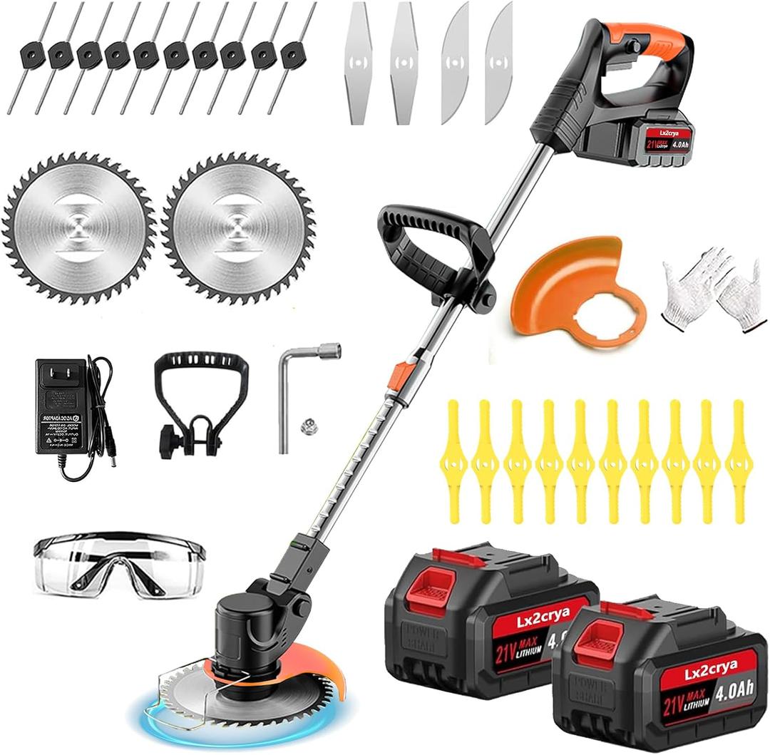 Electric Weed Wacker Cordless, 5 in 1 Weed Eater Battery Powered, 35-47 inches