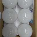 ILC App-Controlled LED G25 Globe Light Bulbs, Bluetooth Mesh, 1600 Million Colors, 60W Equivalent, 6W, 600LM, CRI>95+ Daylight White 5000K, E26 Base Vanity Light Bulbs, Dimming via app only, 6 Pack