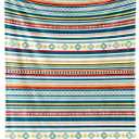 Bestraily Bohemian Throw Blanket Colorful Striped Throw Blanket Boho Flannel Fleece Throw Blankets Sherpa Cozy Fuzzy Plush Super Soft Throw Blankets for Sofa Bed Chair 60" X 80"