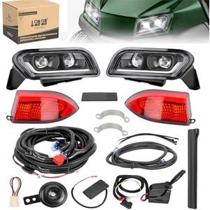10L0L Golf Cart Headlight Kit - 12V/36V/48V Upgraded Daytime Running for Club Car Tempo with Turn Signal Brake and Hazard Light - Deluxe Golf Cart Street Legal Light Kit
