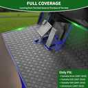 Golf Cart Floor Liner Mat 8mm Thick Rubber Full Coverage Only Fit for 2007-2016 Yamaha Drive (Gen1), G29, YDR, Adventurer Carts Diamond Deluxe Non-Slip Front Feet Mat Replacement - Blue Trim