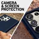 ITSKINS Ballistic R // Nylon Protective Phone Case for Samsung Galaxy S23 Ultra, Lightweight, Non-Slip Heavy Duty Shockproof Cover Military Phone Case - Dark Blue