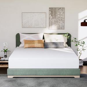 Neo Sleep 12 Inch Cal King Medium Firm Cooling Gel Memory Foam Mattress for Cool Sleep Pressure Relieving CertiPUR-US Certified Foam, Mattress in a Box Fiberglass Free (California King, 12 in), White 