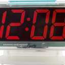 Equity 30040 Jumbo Clear 1.8 in. Red LED Electric Alarm Clock