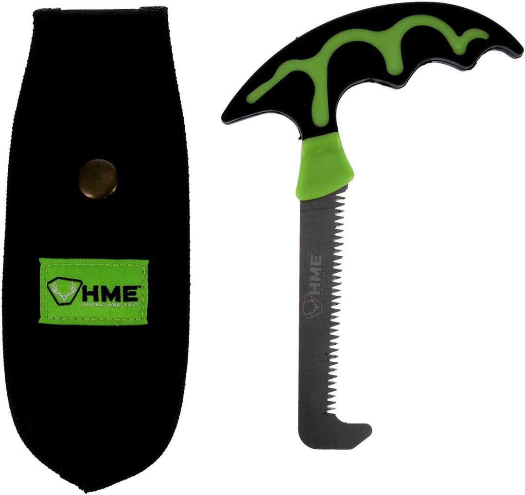 HME Hunting Compact Fixed Stainless Steel Bone Saw with Scabbard