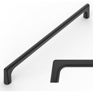 Amerdeco 10 Pack Matte Black Cabinet Pulls 7.5 Inch(192MM) Hole Centers Kitchen Cabinet Handles Hardware Kitchen Handles for Cabinets Cupboard Handles Drawer Pulls ZH0041