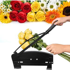 Flower Cutter,14 Steel Sharp Blade, Heavy Duty Fresh Flower Stem Cutter with Safety Lock,Table Mounted Cutting Machine Florist Supplies,Flower Arrangement Tool for Florists, Farmer,Gardeners