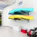 WALMANN Heavy Duty Wall Mounted Kayak Storage Rack for Garage, Adjustable Kayak Hangers for Wall, Holds Up to 220 lbs