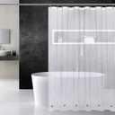 Barossa Design Shower Curtain Liner with 6 Magnets - Heavy Duty PEVA Plastic Shower Curtain for Bathroom, Waterproof Vinyl & See Through Bath Liner, Metal Grommets - Clear, 72x72