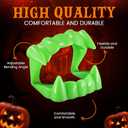 2 x Vampire Teeth Kids Size, Assorted Colors Fake Vampire Teeth for Kids, Vampire Fangs Costume, Dress-Up, Pretend Play, 12 Pack Halloween Teeth for Halloween Party Favors (Colorful)