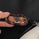 Leopard Cheetah Print Case for AirPods 3rd Generation(2021) with Keychain Tortoiseshell Animal Pattern Trendy Brown Cases with Lock for Cool Girls Women Men(for AirPods 3,Tortoise)