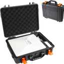 Sturdy Starlink Mini Case, Precision Cut Foam Protects Starlink Mini Accessories, Ideal for RV Travel & Outdoor Use (Black And Orange)