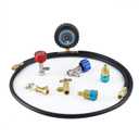 Lichamp R1234yf Refrigerant Recharge Kit, AC R134a 1234yf Gauge Set Include Adapters and Can Taps, B201