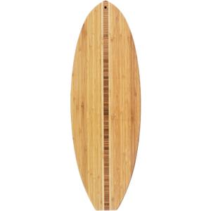 Totally Bamboo Surfboard Shaped Bamboo Wood Cutting Board and Charcuterie Serving Board, 23" x 7-1/2"