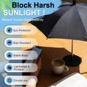 Novabright 1 PC Mini Drink Umbrella with Base, Desktop Table Umbrella for Drinks & Phones, Portable Sunshade for Outdoor Patio, Pool, Camping, Picnic(Classic Style,Black)