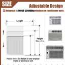 BJADE'S Window Air Conditioner Side Panels with Adjustable Frame Size Suitable for Different Window AC Unit 14,000-22,000Btu,AC Side Panel Seal Kit,Room AC Accordion Filler Curtain Replacement Kit.