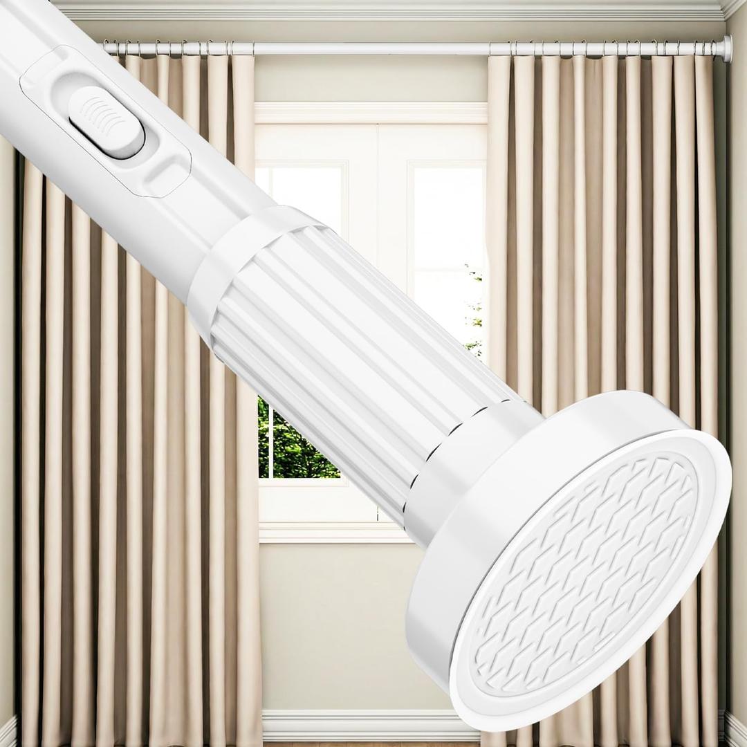 ALLZONE Mechanical Lock Tension Curtain Rod for Renters & Apartment Upgrades, 40 to 121 Inch, No-Drill No-Slip Tension Rod Hold Up to Heavy Drapes, Perfect for Window, Bathroom, Patio & Room Divider