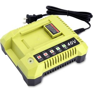 40V Fast Charger Compatible with Ryobi 40V Battery OP4040 OP4050 OP4060 OP4075 OP40261 OP40601 OP40602 OP40401 OP40301 OP40204 OP40201 OP4015 Compatible with Ryobi 40 Volt Battery Charger OP401 OP406A