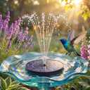 AISITIN 3.5W Solar Fountain for Bird Bath Upgraded 2026, Solar Water Fountain Kit with 3 Fixed Bracket & Multiple Nozzles & Storage Interface for Bird Bath, Garden, Courtyard, Pond, Pool and Outdoor