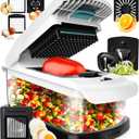 Fullstar Vegetable Chopper - Food Chopper with Container, Spiralizer, Egg Slicer & Juicer - Home Essentials & Kitchen Gadgets (XL - 9 in 1)