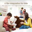 Tezituor 47 Inch Giant Realistic Horse Stuffed Animals, Hugging Soft 4ft Stuffed Horse Plush Body Pillow for Sleeping, Large Chocolate Stuffed Pony Farm Toy Birthday Party Decor for Girlfriend