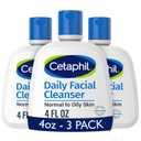 Cetaphil Face Wash, Daily Facial Cleanser for Sensitive, Combination to Oily Skin, 4 Oz, Gentle Foaming, Soap Free, Hypoallergenic, Pack of 1