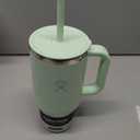 Hydro Flask Travel Tumbler with Handle, Lid and Straw - Insulated Stainless Steel in 32 Oz Aloe Green