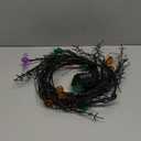 [8 Modes & Timer] 6 Ft Halloween Willow Vine Twig Decor Garland with Bats Pumpkins Spiders Lights, 54 LED Battery Operated Halloween Lights for Indoor Home Mantle Fireplace Decor