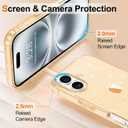 8 x Hython for iPhone 16 Case Glitter, Clear Glitter Sparkly Shiny Bling Sparkle Cute Cover, Anti-Scratch Soft TPU Thin Slim Fit Shockproof Protective Phone Cases for Women Girls, Gold Glitter