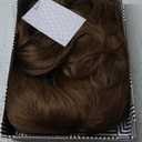 NOBLE Bob Wig with Bangs 12 Inches Synthetic Wavy Bob Wigs for Women Natural Looking Short Brown Wig Heat Resistant Fiber Hair for Daily Party Use