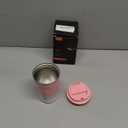 YINBAOGE Insulated Travel Coffee Mug, Spill & Leak Proof, Portable To Go Camping Stainless Steel Coffee Tumbler, Reusable Thermal Coffee Cup with Lid for Hot & Cold Drinks (2nd-Pink White, 12 OZ)