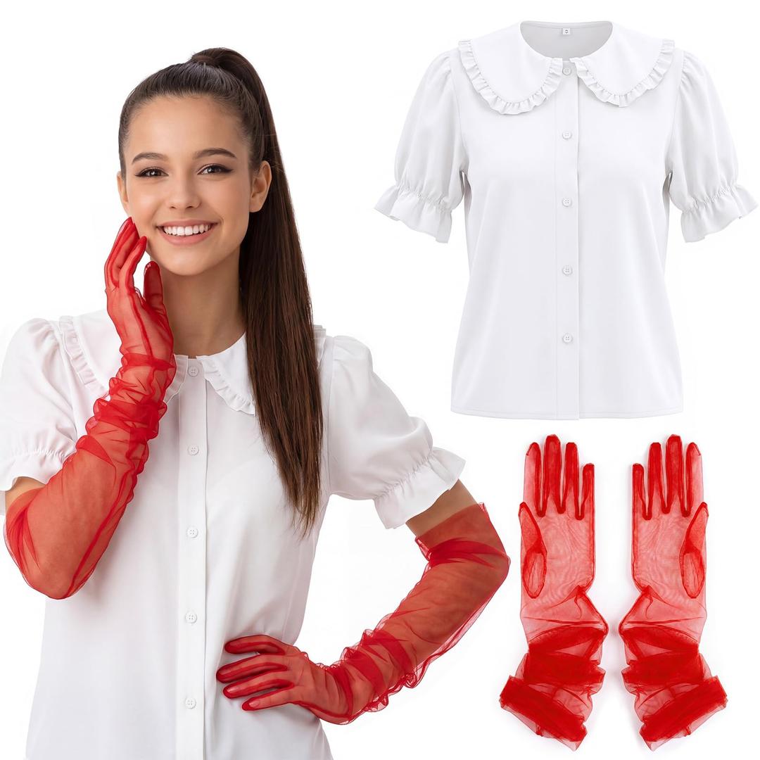 Jiuguva Halloween Pop Diva Costume Outfit Set, L (L)