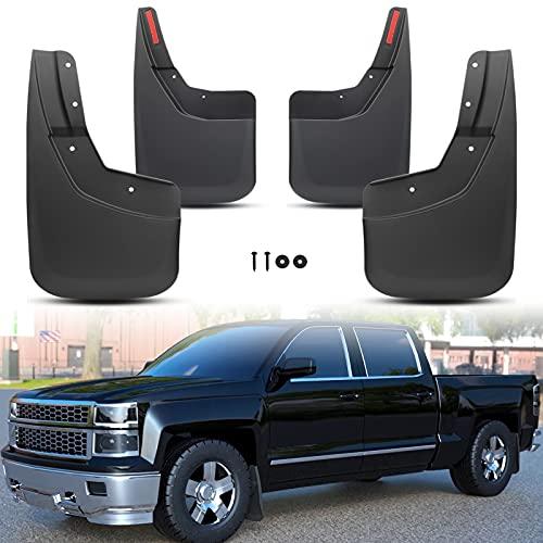 KEWISAUTO Heavy Duty Mud Flaps for 2014-2019 Chevy Silverado, Premium Front Rear Mud Splash Guards Kit for Chevrolet Silverado 1500 1500LD 2500 3500 2014-2019(4PCS, Without Fender Flares)