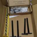 4pcs Wall Shelf Brackets Heavy Duty Floating Shelf Bracket Hidden,Invisible Black Shelving Brackets Decorative Floating Shelf Hardware Heavy Duty,Metal Shelf Support Bracket(6"-4pcs)