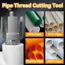 2 x 2 PCS Pipe Thread Cutting Tool, Integrated Internal & External Pipe Threading Tool, 1/2'' and 3/4'' Water Pipe Internal &External Integrated Threader with Electric Drill Pipe Threader Rethreading Kit