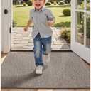 Color&Geometry Ultra Thin Indoor Door Mat, (FOLD) 24"x36", Light Brown Linen