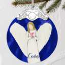 3 x Stained Glass Love Angel Christmas Ornament: Christmas Tree Ornaments & Decor, Holiday Decor  Holiday Presents, Gift Ideas & Gifts for Friends, Coworker, and Family