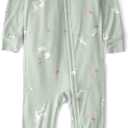 Carter's Baby Girls' Purelysoft 1-piece Pajamas (Green Easter Bunny), Size 18 Months