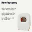 Amazon Basics Self-Cleaning Cat Litter Box with Safety Sensors, Removable Washable Liner