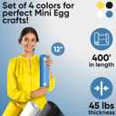 12" x 1200" (100 ft) Mini Egg Kraft Paper Set, 45 Lbs - Yellow, Dark Blue, Black, White - Made in USA Color Paper for Crafts, Appliques for Kids, DIY, Origami