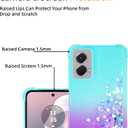 Gritup for Motorola Moto G Stylus 5G 2024 Case with 2Pcs Screen Protector Cute Clear Liquid Heart Glitter | Soft TPU Bumper Cover Shockproof Protective for Women Girls, Blue+Purple