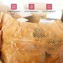 Honeycomb Packing Paper for Moving -15 In x 131 Ft, Shock Proof Brown Wrapping Paper Roll for Shipping With 20 Fragile Stickers & 100Ft Jute Twine