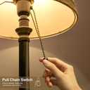 Oneach 19.5 Table Lamps Set of 2, Pull Chain Switch Bedside Table Lamps, Farmhouse Nightstand Lamp with Unique Natural Shade, Small Lamp for Living Room, Bedroom, Home Office, Nursery