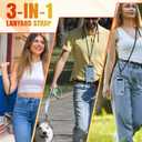 Cell Phone Lanyard 4 Pcs Set Adjustable Neck & Wrist Strap with Pads, Crossbody Phone Lanyard & Phone Strap