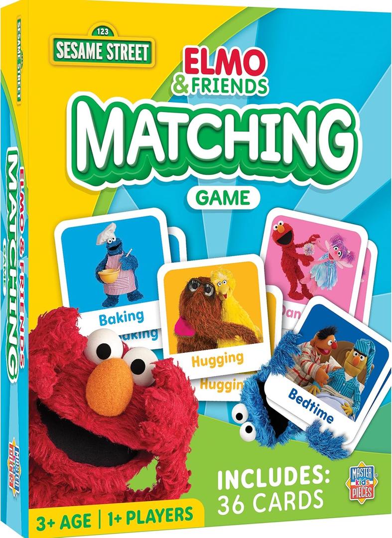 MasterPieces Kids Games - Sesame Street Matching Game - Fun for Kids and Family - Laugh and Learn